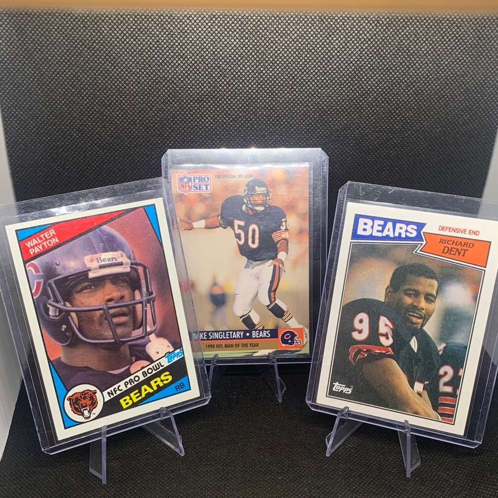 Chicago Bears Football Cards Set Walter Payton Richard Dent Mike Singletary
